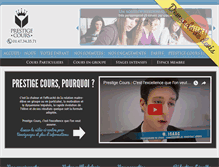 Tablet Screenshot of prestige-cours.fr